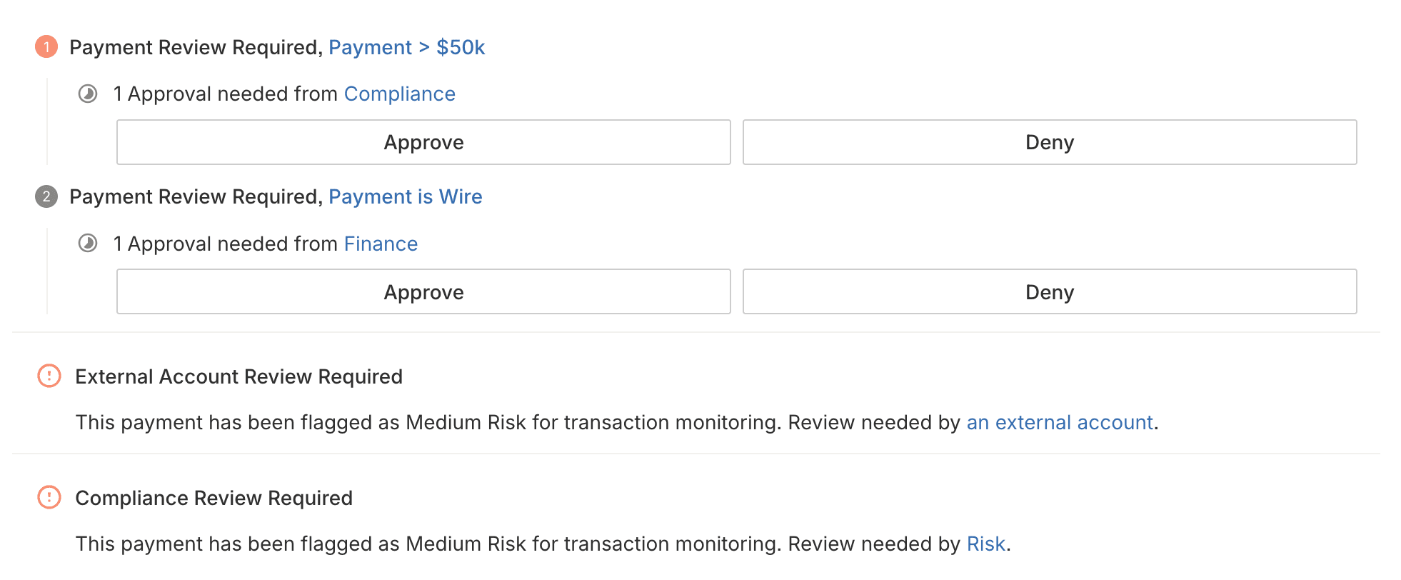 Approvals Timeline