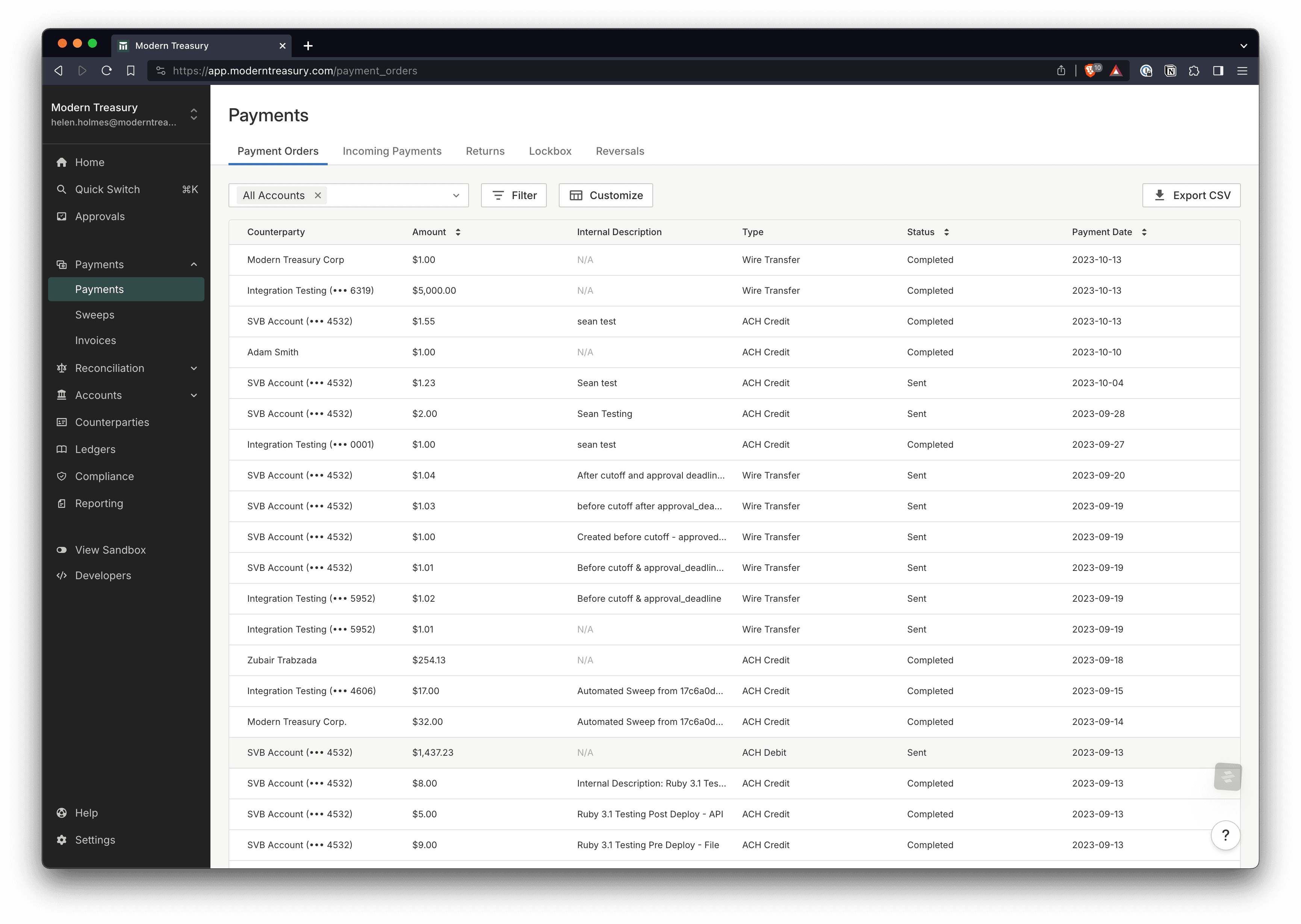 Table screenshot